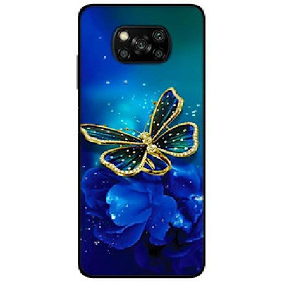 Ốp lưng dành cho Xiaomi Poco X3 mẫu Bướm Xanh