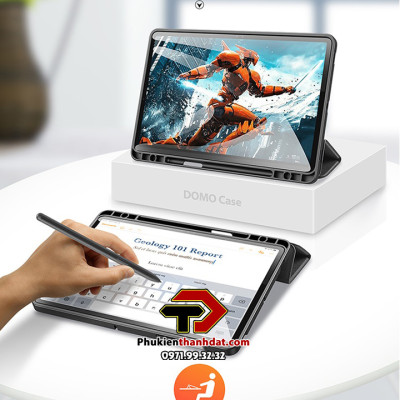 Bao da có ngăn để bút dành cho Samsung Galaxy Tab S8 chính hãng Dux Ducis Domo - Hàng chính hãng