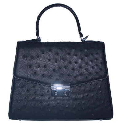 HJ6457-58-59-60 - Túi hộp đeo chéo nữ Huy Hoàng da đà điểu màu đen, nâu đất, vàng bò, nâu đỏ