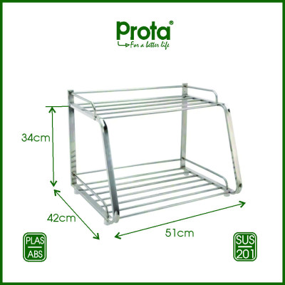 Kệ Lò Vi Sóng Inox Cao Cấp Mẫu Mới Loại Lớn Chắc Chắn Prota - PT-971