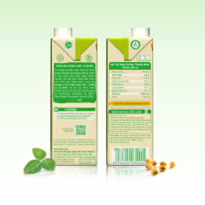 Thùng Vinasoy Fami Green soy không bổ sung đường hộp (10 hộp x 1 Lít)