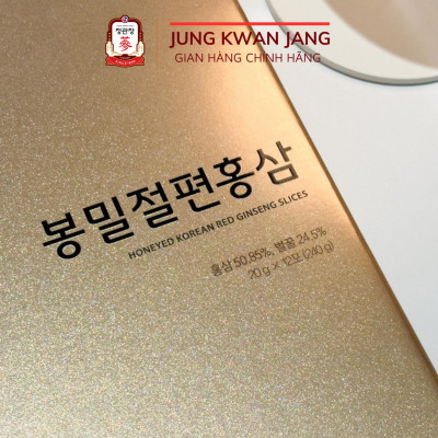 [Hộp 6 gói] Hồng Sâm Lát Tẩm Mật Ong Hàn Quốc KGC Jung Kwan Jang (20g x 6 gói)