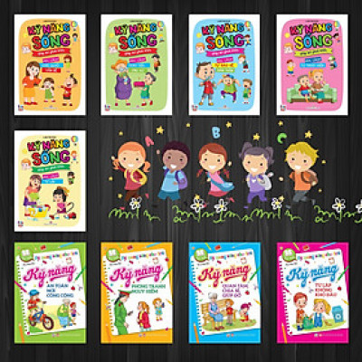 Bộ 9 quyển Kỹ năng sống cho trẻ từ 2 - 16 tuổi (VT)