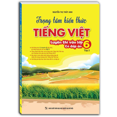 Sách - Trọng Tâm Kiến Thức Tiếng Việt - Luyện Thi Vào Lớp 6 - Có Đáp Án - Combo 2 Tập - Minh Thắng
