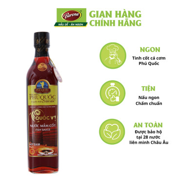 Mua 1 Chai Nước Mắm Cốt Phú Quốc Quốc Vị 40 độ đạm 520ml, Tặng túi thân thiện môi trường