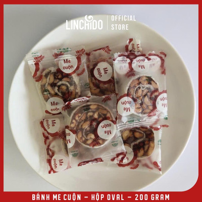 Bánh Me Cuộn - Đặc Sản Đồng Tháp - Hộp Oval - 200 Gram