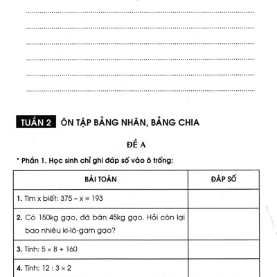 Vở Ôn Luyện Cuối Tuần Toán 3 Tập 1 (Dùng Chung Cho Các Bộ SGK Hiện Hành) _HA
