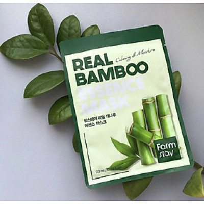Set 10 Mặt Nạ Dưỡng Da Tinh Chất Tre FARMSTAY REAL BAMBOO ESSENCE MASK 23ml