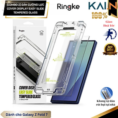 Bộ 2 Miếng Dán cường lực kèm khung dán Samsung Galaxy Z Fold 7 Kai.N RINGKE Cover Display Tempered Glass Màn hình ngoài_ Hàng chính hãng