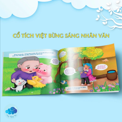 Bộ sách truyện tranh thiếu nhi Mây Mộng Mơ – 3 truyện cổ tích Việt Nam viết lại (Ăn Khế Trả Vàng, Cây Vú Sữa, Nàng Tiên Ốc) – Tranh màu