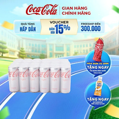 Lốc 24 Lon Nước Giải Khát Không Đường Coca-Cola Light Lon 320ml/Lon   Coca-Cola Official Store_TK