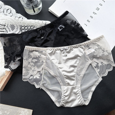 Combo 5 Quần Lót Nữ Phi Lụa Phối Ren Xinh Xắn 0501 – Mềm Mịn, Thoáng Mát, Không Viền