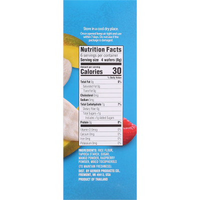 Bánh ăn dặm Gerber vị Xoài, Mâm Xôi 48g cho trẻ trên 7 tháng tuổi