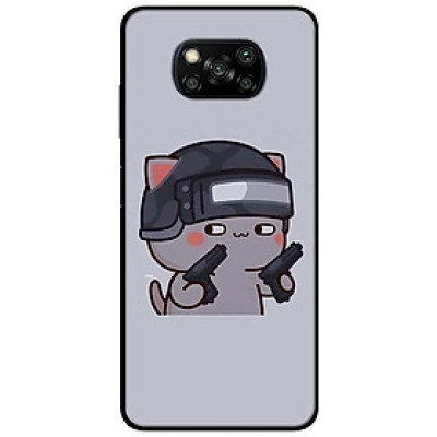 Ốp lưng dành cho Xiaomi Poco X3 mẫu Mèo Xám Đội Nón