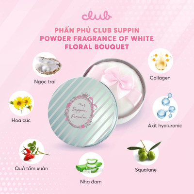Phấn Phủ Dưỡng Da Club Suppin Powder B Hương Hoa Trắng Nhật Bản (Hộp 26G)
