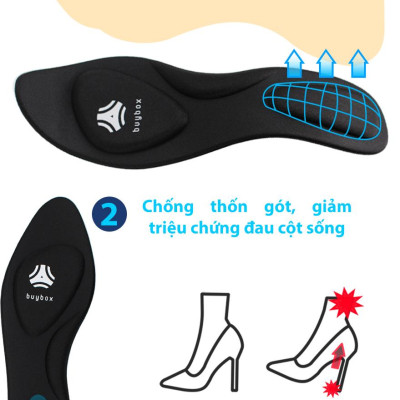 Lót giày cao gót mũi nhọn 4D có gờ chống sốc giảm mỏi gang bàn chân - buybox - BBPK65