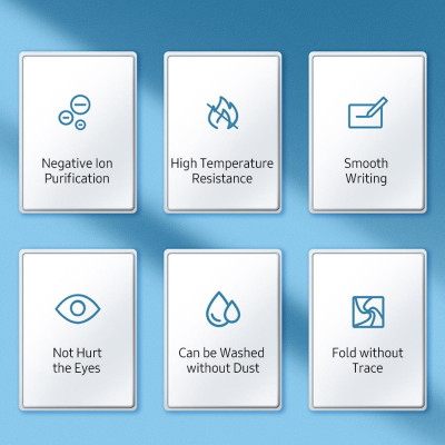 Tấm Viết Ion âm Chịu được nhiệt độ cao êm Dễ lau chùi Chống bám bụi thân thiện với làn da 