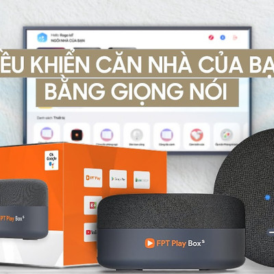 FPT Play Box S 2021 (T590) - Kết hợp Tivi Box và Loa thông minh - Điều khiển giọng nói thông minh không chạm - HÀNG CHÍNH HÃNG