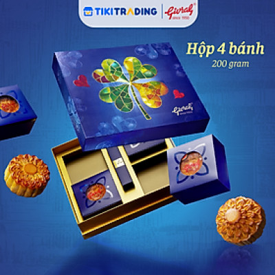 Hộp 4 Bánh Trung Thu Givral Sum Vầy 8 (200gr)