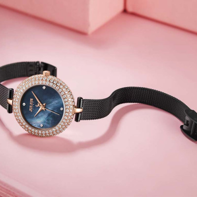 Đồng hồ nữ Julius Hàn Quốc JS-041 viền đính đá tuyệt đẹp (3 màu)