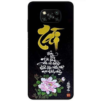 Ốp lưng dành cho Xiaomi Poco X3 mẫu Thư Pháp Tài