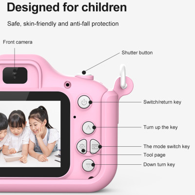 Máy ảnh cho trẻ em (có thể quay phim, chụp ảnh, chơi game) màn hình 2inch_ Hàng chính hãng