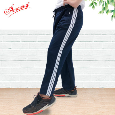 Quần thể dục 3 sọc cho nam, đồ thể thao nam nữ các cấp, vải thun cào, thương hiệu Amazing, big size 110kg