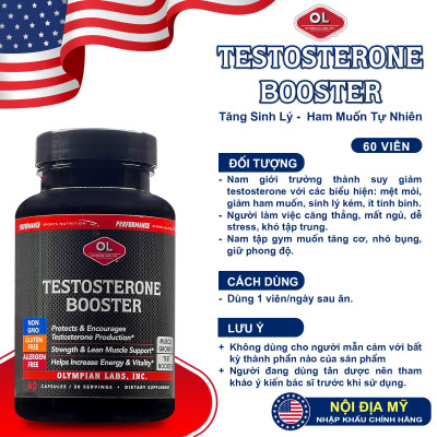 Testosterone Booster Olympian Labs hộp 60 viên tăng cường sinh lý cải thiện sức khỏe nam giới