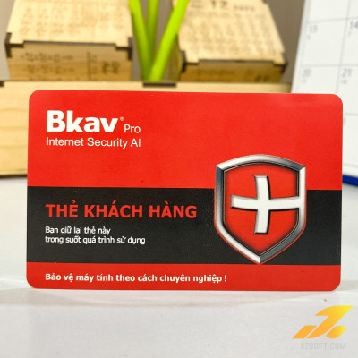 Phần mềm diệt virus BKAV Pro AI - Bộ 3 thẻ: sử dụng cho 3 PCs/1 năm - Hàng chính hãng