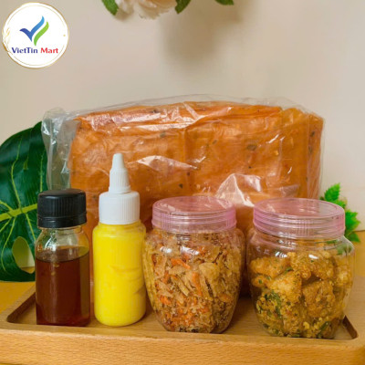 Combo Bánh Tráng Phơi Sương Tóp Mỡ Hành Phi 350G VIETTIN MART