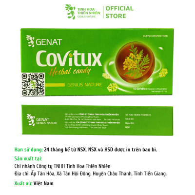 Kẹo thảo mộc Covitux (hộp 10 viên) - Genat