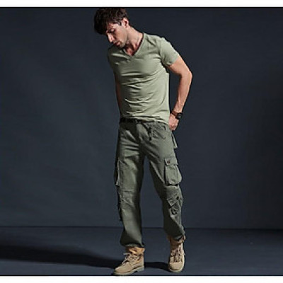 Quần dài kaki túi hộp ống rộng_dã ngoại_du lịch