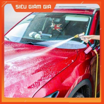 Bộ dây vòi xịt nước rửa xe, tưới cây . tăng áp 3 lần, loại 15m 206236 đầu đồng, cút đồng+ tặng mở chai