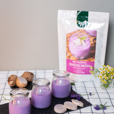 Pudding khoai môn Déli - Tách lẻ 250gr - chuyên dùng làm topping trà sữa - thơm béo, mềm mại