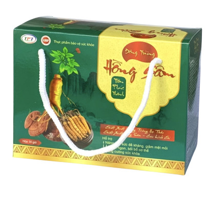 Chiết xuất Đông trùng hồng sâm, tăng cường sức khỏe, giảm mệt mỏi, hộp 30 gói x 10ml