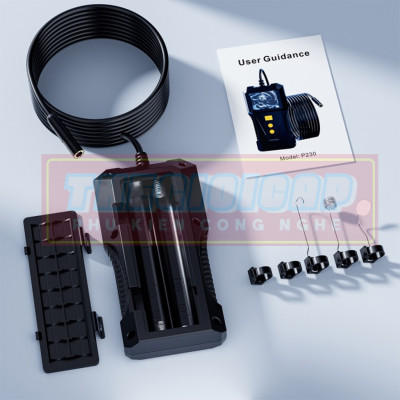 ROGTZ Camera Nội Soi Công Nghiệp Chống Nước Dây Cứng IP67 1080P Màn Hình 2 inch P230 - Hàng Nhập Khẩu