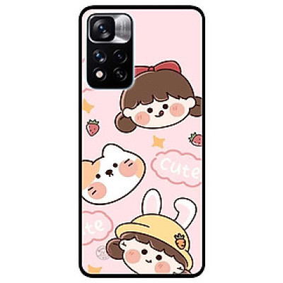 Ốp lưng dành cho Xiaomi Redmi Note 11 Pro 5G ( Bản Nội Địa ) - Cô Gái Và Chú Cún Hồng