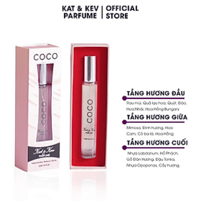 NƯỚC HOA CAO CẤP KAT & KEV SANG TRỌNG, QUYẾN RŨ COCO VAPORISATEUR SPRAY 12ML