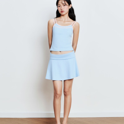 DOTTIE - Chân váy xòe mini - Xanh biển - S0236