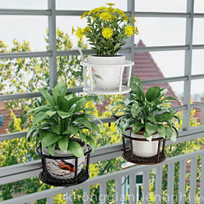 Giỏ Sắt Treo Chậu Hoa Ban Công Đế Dày GroFa - Chính Hãng 
