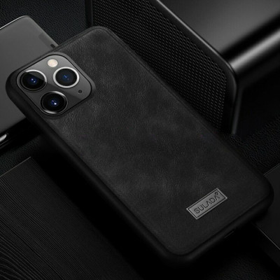 Ốp Lưng Da SULADA Viền silicon cho iPhone 11 - Hàng Chính Hãng