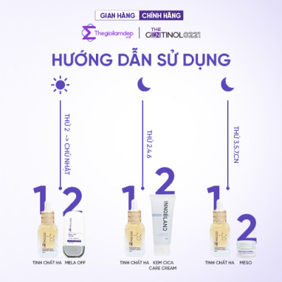 Combo Kem Dưỡng Trắng, Căng Bóng Da, Chống Lão Hoá The Gentinol 0221