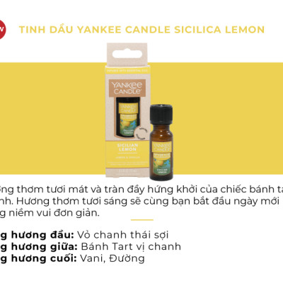 Tinh dầu Yankee Candle - Sicilian Lemon (15ml)
