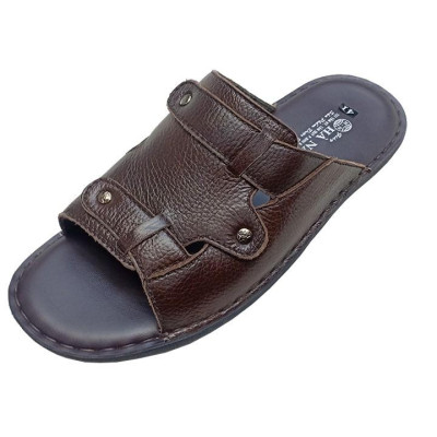 Dép Nam Quai Ngang HÀ NAM Da Bò Thật Cao Cấp DN251