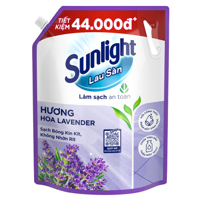 Nước Lau Sàn Sunlight Tinh Dầu Thảo Mộc Hương Lavender Túi 3.6KG