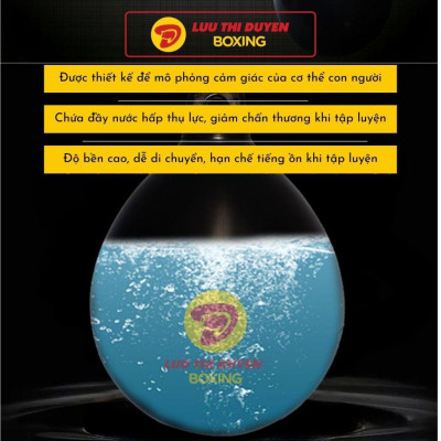 Bao Đấm Nước Boxing - Túi Đấm Nước - Aqua Bag - Water Heavy Bag - Size lớn 47cm x 59cm, nặng 52Kg - Lừu Thị Duyên Boxing