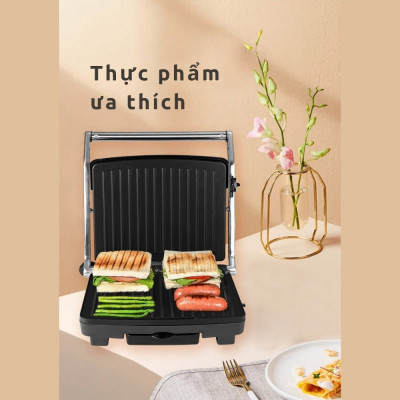 MỚI Máy kẹp nướng bánh mì ép bánh sandwich SOKANY SK-210 công suất cao 2000W rán trứng, nướng thịt CHỐNG DÍNH đa năng -HÀNG CHÍNH HÃNG