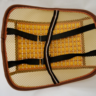 Tựa Lưng Đan Gắn Hạt Massage Hạt Gỗ Ô Tô Xe Hơi Văn Phòng=