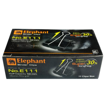 Hộp 12 Kẹp Bướm 25mm - Elephant E111