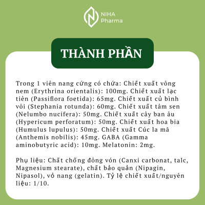 NIHA SLEEP WELL – HỖ TRỢ AN THẦN